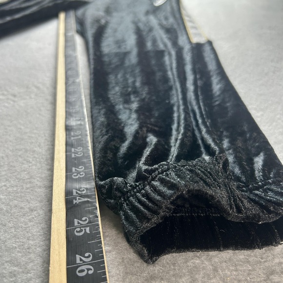 Vintage Nike Tracksuit Girls Large Black Velour Zip Up Track Set Logo Y2K - Picture 5 of 12